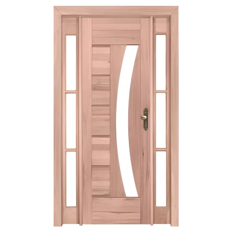 Porta de Madeira Maciça PE35 Com Batente Duplo de 12 CM Linha Gold de - 1