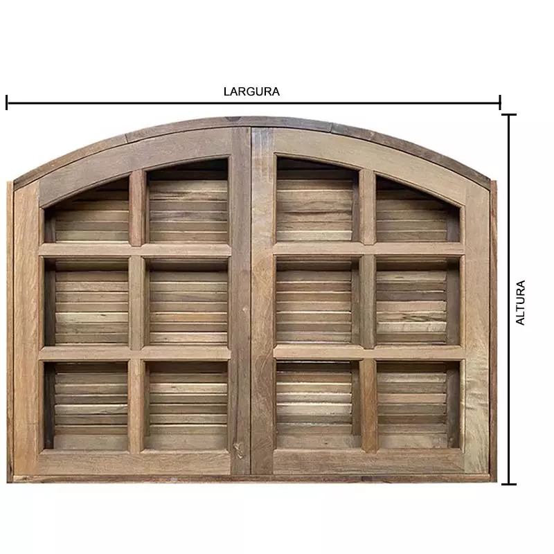 Janela de Abrir / Abrir em Arco de Madeira Itaúba Batentes de 14 CM E - 3