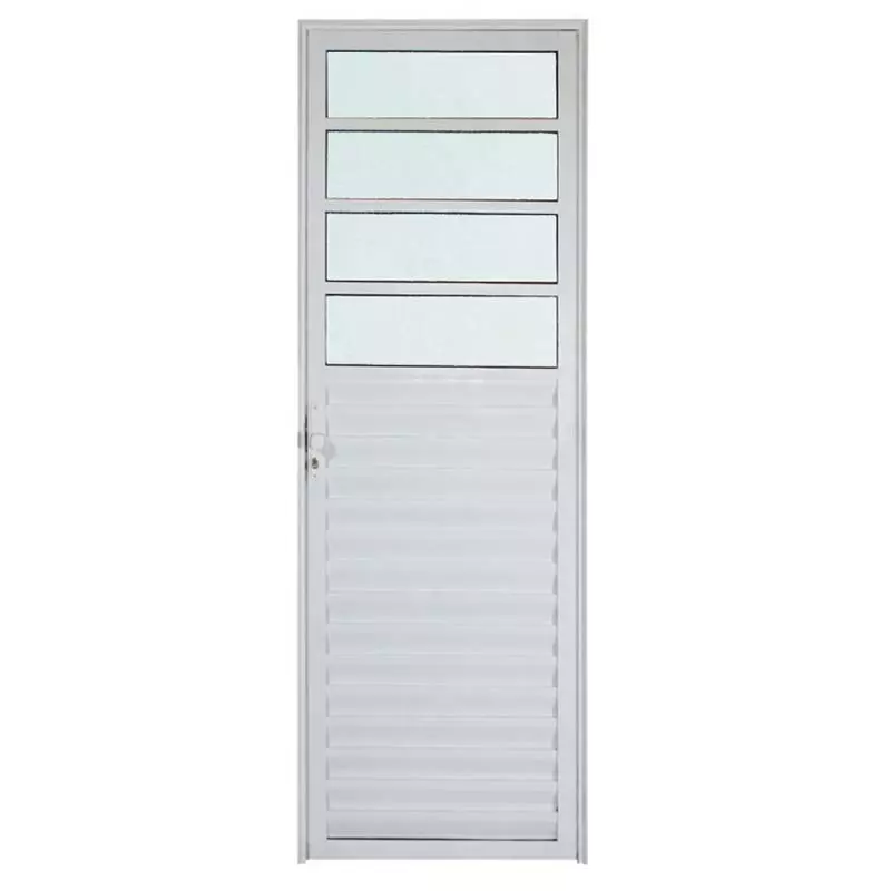 Porta de Alumínio Branco de Cozinha Basculante CMC Esquadrias Linha M - 0